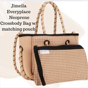 Jimelia Everyplace Neoprene Crossbody Bag with matching wallet